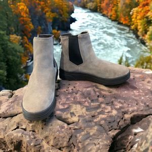 New Dr. Scholl's Everything Wedge Chelsea Gray Ankle Boots Size 11